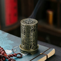 Handcrafted Mini Copper Incense Burner - Traditional Chinese Design for Yoga Meditation & Holiday Gifts