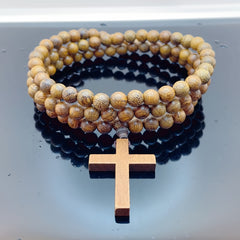 108-Bead Agarwood Prayer Beads Necklace - Spiritual Energy for Meditation & Protection