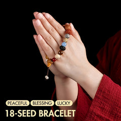 Multicolor Bodhi & Natural Gemstone Energy Bracelet – Enlightenment, Harmony & Spiritual Abundance