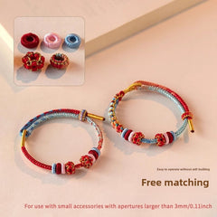 Handmade Adjustable Peach Knot Bracelet — Eternal Love & Good Luck Energy Charm