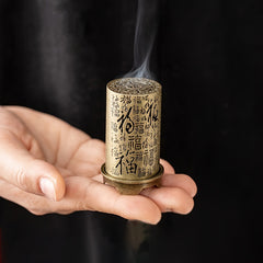 Handcrafted Mini Copper Incense Burner - Traditional Chinese Design for Yoga Meditation & Holiday Gifts