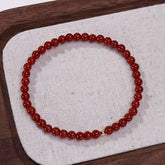 Deep Red Carnelian Bead Necklace - Elegant Energy for Harmony & Prosperity