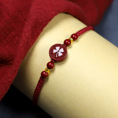 Elegant Handmade Clover Charm Bracelet - Harmony Enhancing Adjustable Design for Holidays