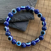 Lapis Lazuli Evil Eye Bracelet - Protective Energy & Spiritual Clarity