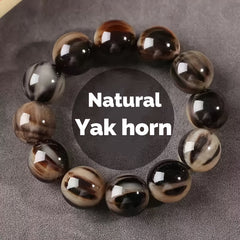 Large Yak Horn Bead Bracelet Ethnic Style Colorful Anklet for Prosperity & Protection