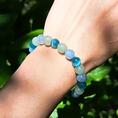 Women's Natural Garnet Hematite Smoky Quartz & Obsidian Grounding Protection Bracelet - Root Chakra Jewelry for Spiritual Defense, Stability & Inner Strength