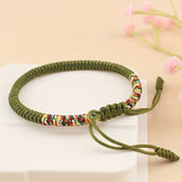 Handmade Tibetan Knot Rope Bracelet - Unisex Fashion for Spiritual Protection & Energy Balance