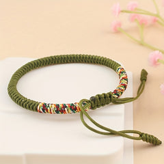 Handmade Tibetan Knot Rope Bracelet - Unisex Fashion for Spiritual Protection & Energy Balance