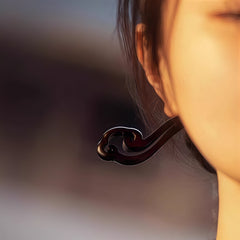 Sandalwood Hairpin for Women - Chinese Style Elegant Wooden Hair Reel with Cloud Motif, High-Quality Sandalwood Hairpin for Hanfu Accessories, Daily Use & Cultural Events