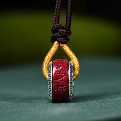 Cinnabar Amulet Pendant - Powerful Energy Charm for Luck, Protection & Spiritual Harmony