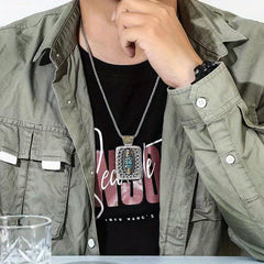 Men's Buddha Prayer Necklace with Nine Eyes Tassel - Spiritual Energy & Protection