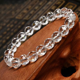 Elegant White Crystal Bead Bracelet - Pure & Cleansing Stone for Gifting and Home Decor
