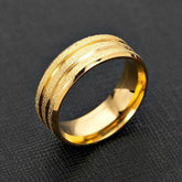 Elegant Minimalist Golden-Tone Ring - Auspicious Energy for Couples & Weddings