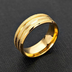 Elegant Minimalist Golden-Tone Ring - Auspicious Energy for Couples & Weddings