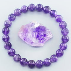 Fashionable Amethyst Bracelet - Natural Stone Energy for Daily Wear & Preppy Style