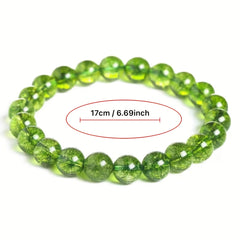 6-8-10-12-14mm Natural Olive Stone Bracelet Sun Wheel Heart Wheel Freedom Confidence Gift