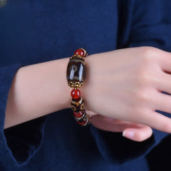 Natural Agate Bead Bracelet – Protective Energy & Harmony for Daily Wear