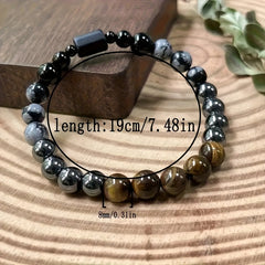 Handmade Natural Stone Bracelet - Grounding Protection & Energy Balance