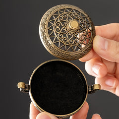 1pc Vintage Brass Incense Burner - Traditional Chinese Design for Yoga Meditation & Holiday Gifts