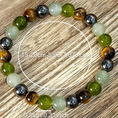 Abundance Prosperity Bracelet - Handwoven Natural Stone Beads for Wealth & Good Luck - Bohemian Energy Jewelry