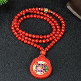 Cinnabar Zodiac Pendant Necklace for Protection, Luck & Spiritual Balance