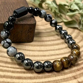 Handmade Natural Stone Bracelet - Grounding Protection & Energy Balance