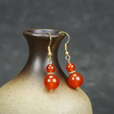 Hand-Forged Red Agate Drops: When a Stone Finds Its Swing