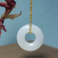 Heart & Flower Geometric Stone Necklace: Natural Energy Protection for Men