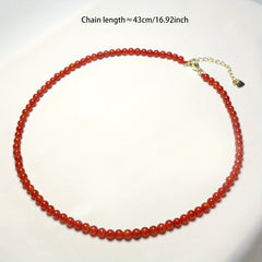 Natural Stone Clavicle Chain Necklace - Unisex Couple Jewelry for Beach Parties & Holiday Gifts