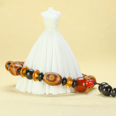 Vintage Agate Bead Bracelet for Men - Grounding, Protection, and Earthy Elegance