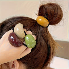 3pcs Mixed Color Hair Ties - Color Energy with French Minimalist Elegance