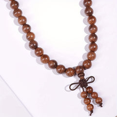108pcs Sandalwood Bracelet - Vintage Buddhist Prayer Beads for Daily Wear & Gift Giving