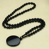 Men's Grounding Black Obsidian Necklace for Protection, Stability, and Spiritual Clarity