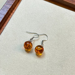 Boho Chic Teardrop Earrings - Golden-Yellow Resin for Festive Elegance & Spiritual Balance