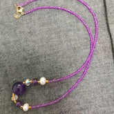 Elegant Garnet & Pink Quartz Necklace for Love, Healing & Emotional Balance