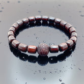 Sandalwood Beaded Bracelet - Vintage Style with Intricate Carvings for Spiritual Harmony