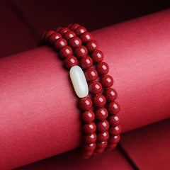 Unfinished Cinnabar & River Stone: The Bracelet Worn When You Choose the Path, Not Just the Goal