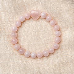 Heart-Shaped Tiger Eye Bracelet - Natural Stone Jewelry for Romantic Occasions & Daily Wear with Energy Healing