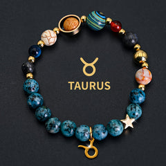 Cosmic Galaxy Eight Planets Zodiac Bracelet Astrological Energy Balance Daily Wear