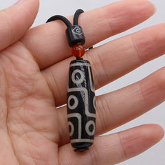 Natural Stone Agate Tibet Tianzhu Necklace - Unisex Birthstone Charm for Prosperity & Protection
