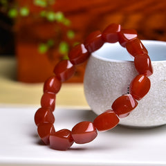 Boho Red Agate Twisted Bracelet – Natural Stone Energy for Daily Wear & Spiritual Balance
