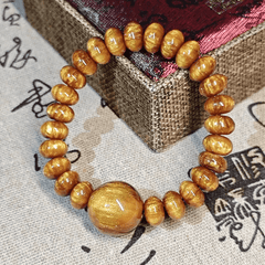 Large Golden Orange Resin Bead for Men's Jewelry, Car Pendant, and Holiday Gifts