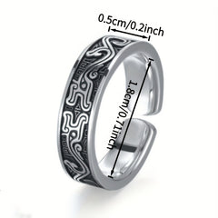 Adjustable Copper Dragon Ring — Hypoallergenic Vintage Unisex Design with Spiritual Symbolism