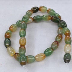 32pcs Peacock Agate Beads - Multicolor Gradient for DIY Energy Jewelry & Craft Projects