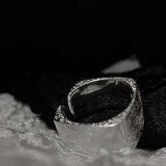 Adjustable Fingerprint Ring - Vintage Geometric Copper Band for Career Success & Anniversary Love