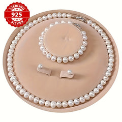 925 Sterling Silver Freshwater Pearl Necklace - Elegant Luxury for Weddings & Special Occasions