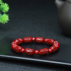 Elastic Red Bead Bracelet Energy Harmony Gift for Men & Women