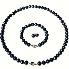925 Sterling Silver Freshwater Pearl Necklace - Elegant Luxury for Weddings & Special Occasions