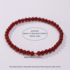 Deep Red Carnelian Bead Necklace - Elegant Energy for Harmony & Prosperity
