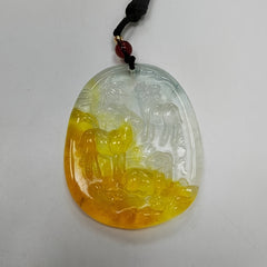 Boho Dragon Mosaic Pendant for Strength and Good Fortune